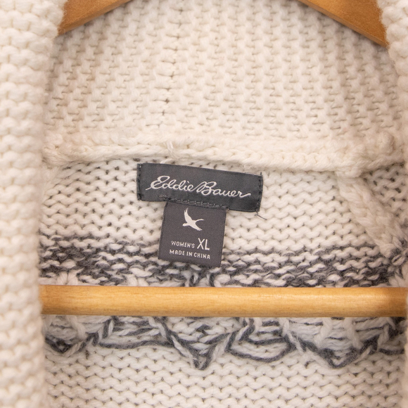 Eddie Bauer boho cozy wool blend long line cardigan-XL - Picture 3 of 4